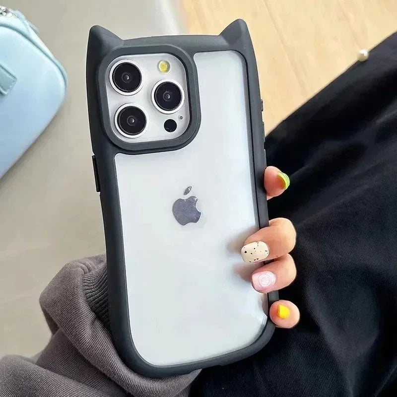Apple iPhone - Cat Ear Transparent Case