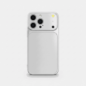 Apple iPhone case in clear transparent material with a raised camera lens guard and precise cutouts