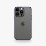 Apple iPhone - Clear Case with a transparent, slightly purple-edged shell and raised camera lens protection