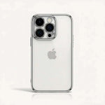Apple iPhone in a clear soft-touch case with a slim shockproof design, raised edges and precise camera cutouts