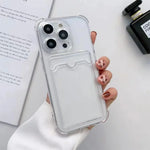 Apple iPhone - Clear Shockproof Case with Card Slot