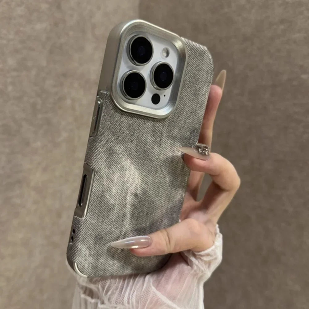 Apple iPhone - Cowboy Design Fabric Shockproof Case