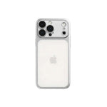 Apple iPhone - Frosted Shockproof Case in translucent frosted white with a clear raised camera guard and reinforced edges