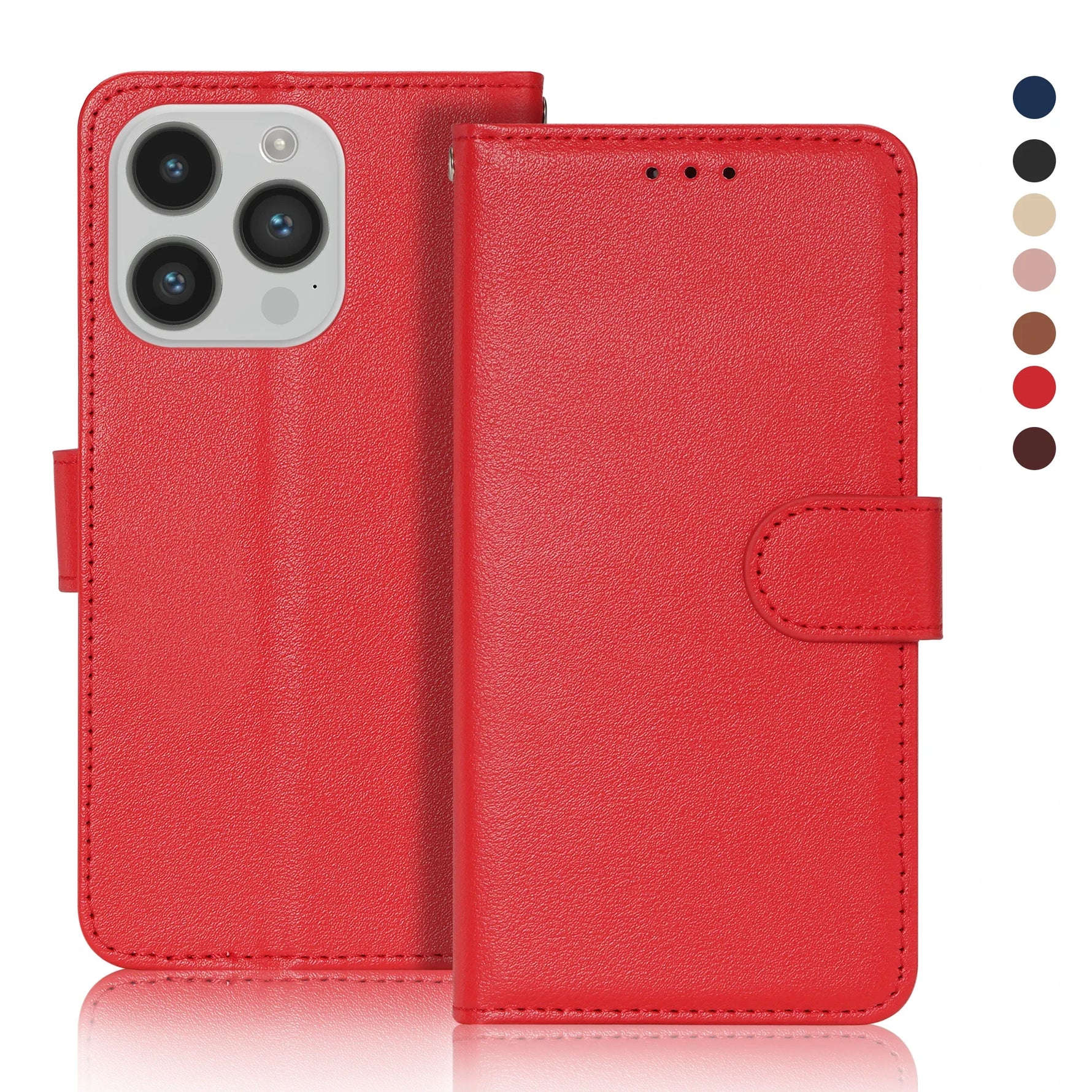 Apple iPhone - Genuine Leather Flip Case