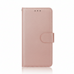 Apple iPhone - Genuine Leather flip case in rose gold with a finely textured finish, stitched edges and a tab closure
