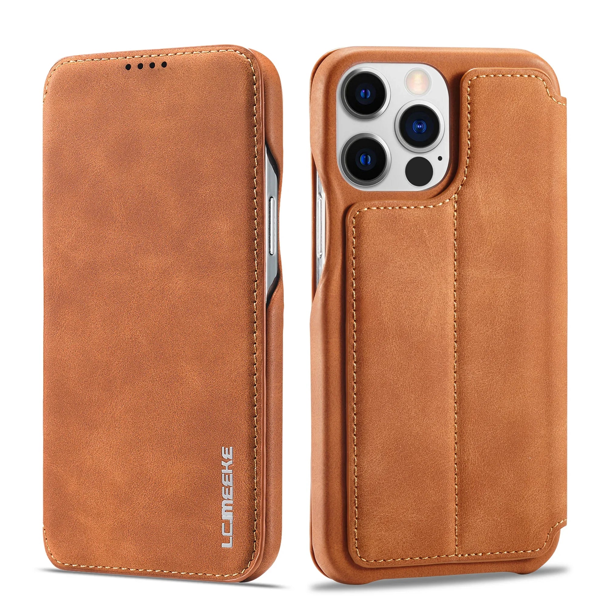 Apple iPhone - Genuine Leather Wallet Case With
