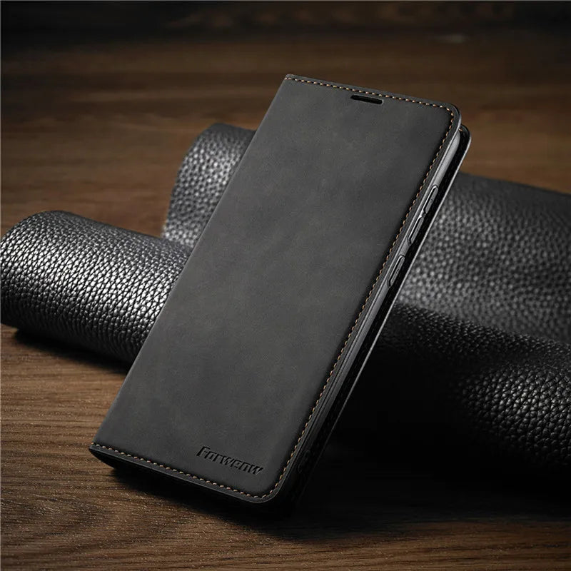 Apple iPhone - Leather Wallet Case With Tuff Inner Shell