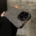 Apple iPhone - Luxury Leopard Leather Case with Lens Protection