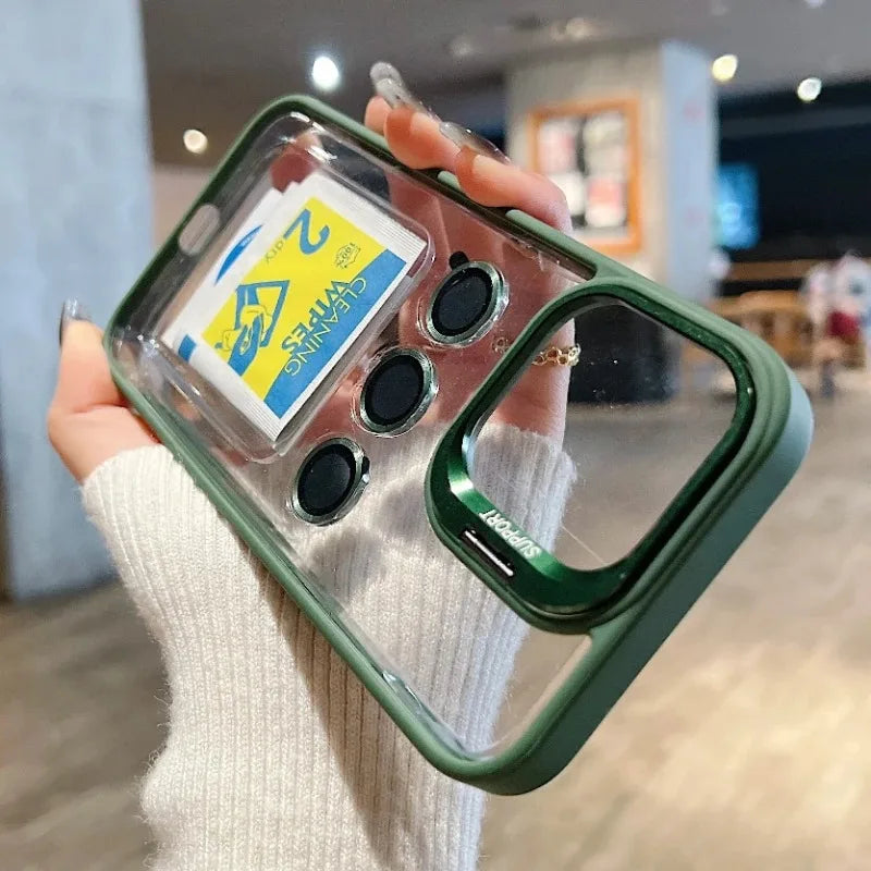 Apple iPhone - Premium Clear Lens Case With Ring Stand