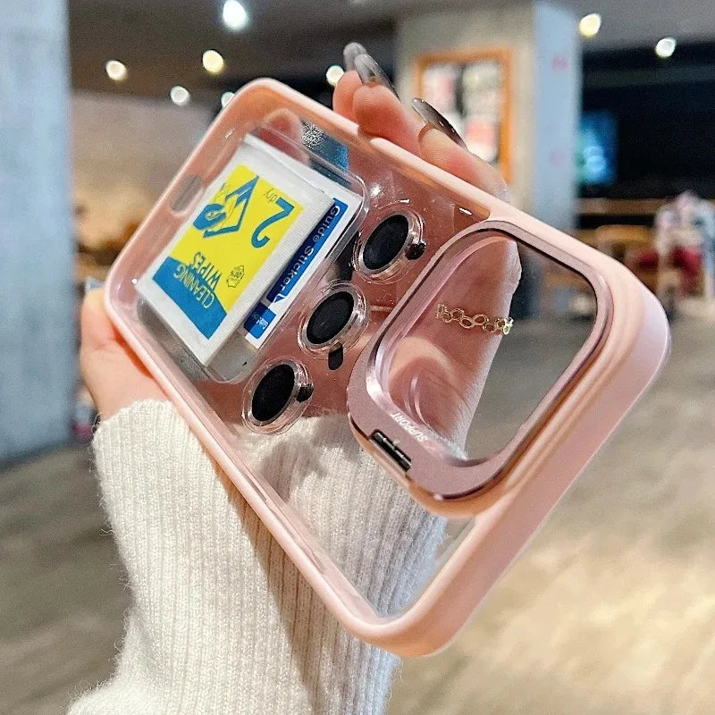 Apple iPhone - Premium Clear Lens Case With Ring Stand
