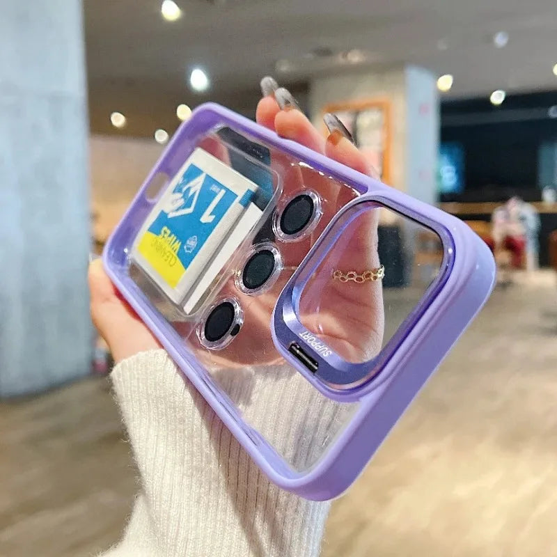 Apple iPhone - Premium Clear Lens Case With Ring Stand