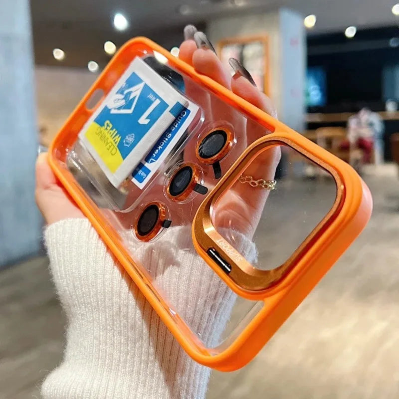 Apple iPhone - Premium Clear Lens Case With Ring Stand
