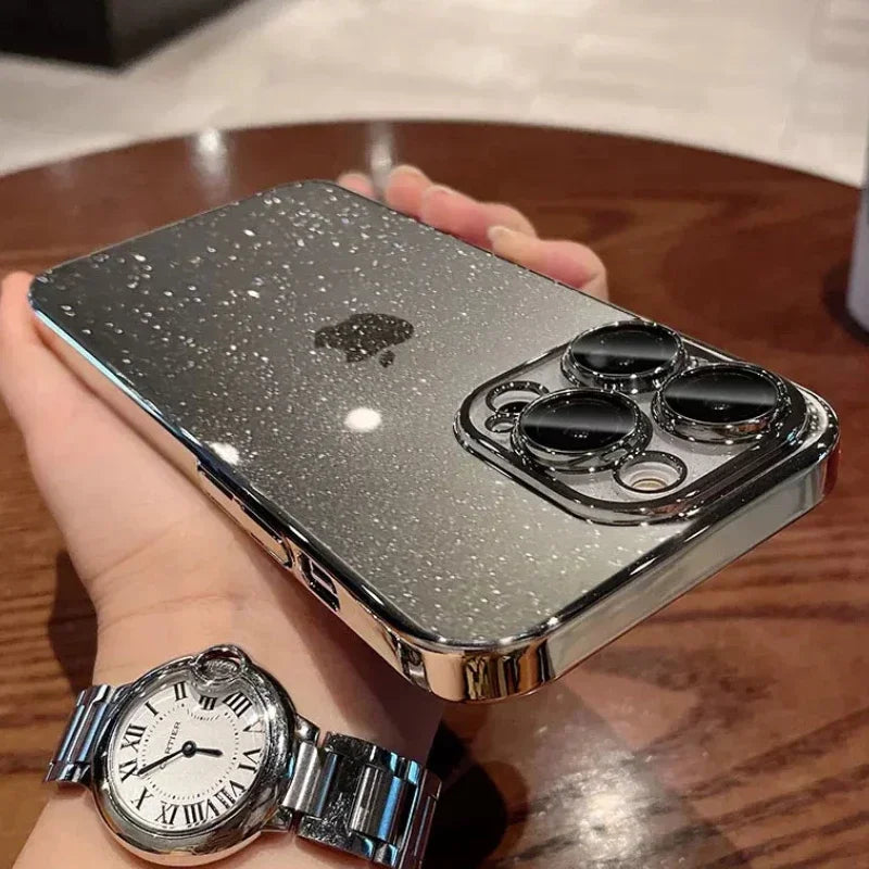 Apple iPhone - Premium Glitter Clear Electroplated Case