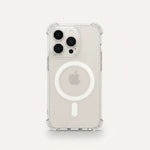 Apple iPhone - Premium MagSafe Clear Case, transparent hard shell with clear reinforced edges and a white magnetic ring