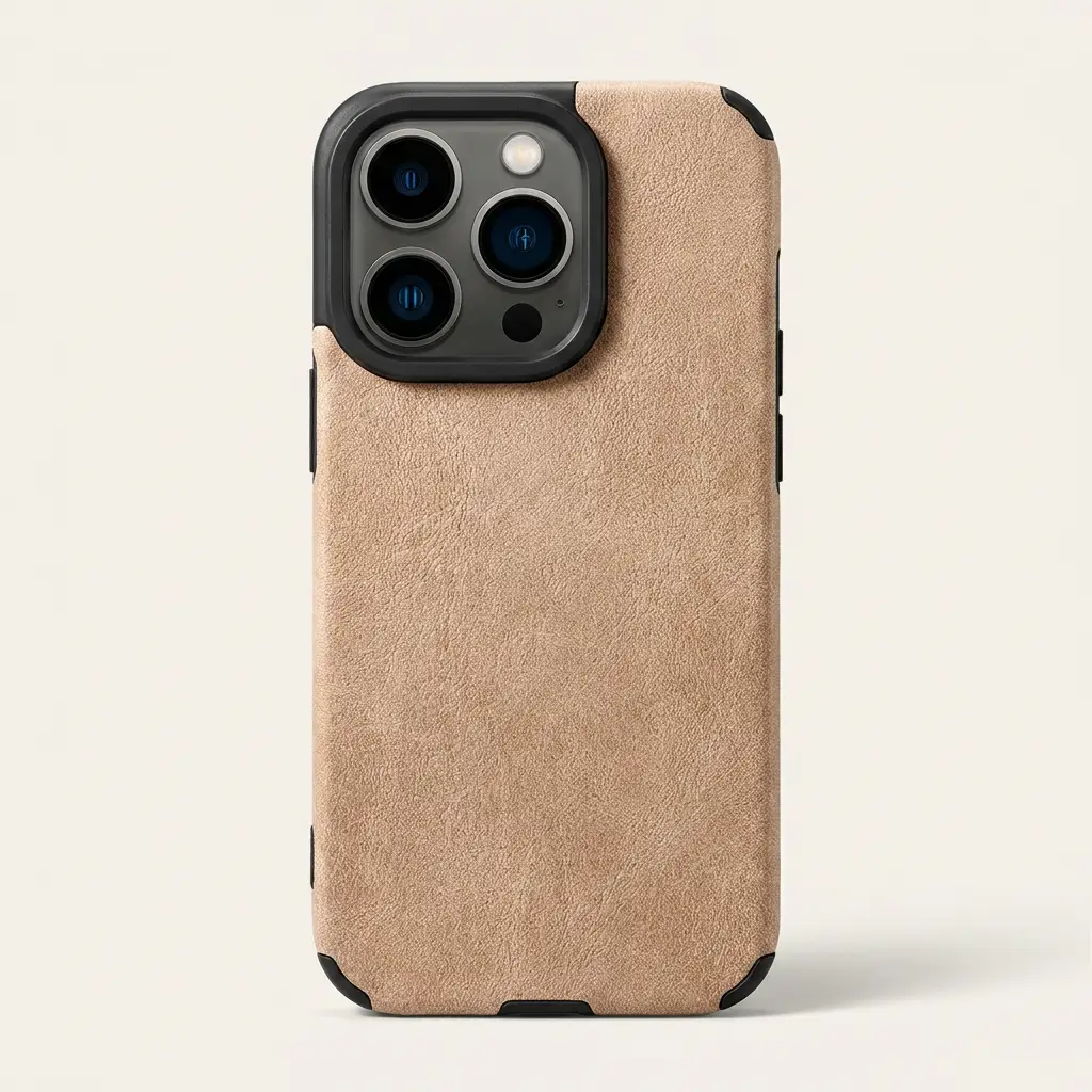 Apple iPhone - Premium Matte Leather Silicone Case by Mobile Supplies Online