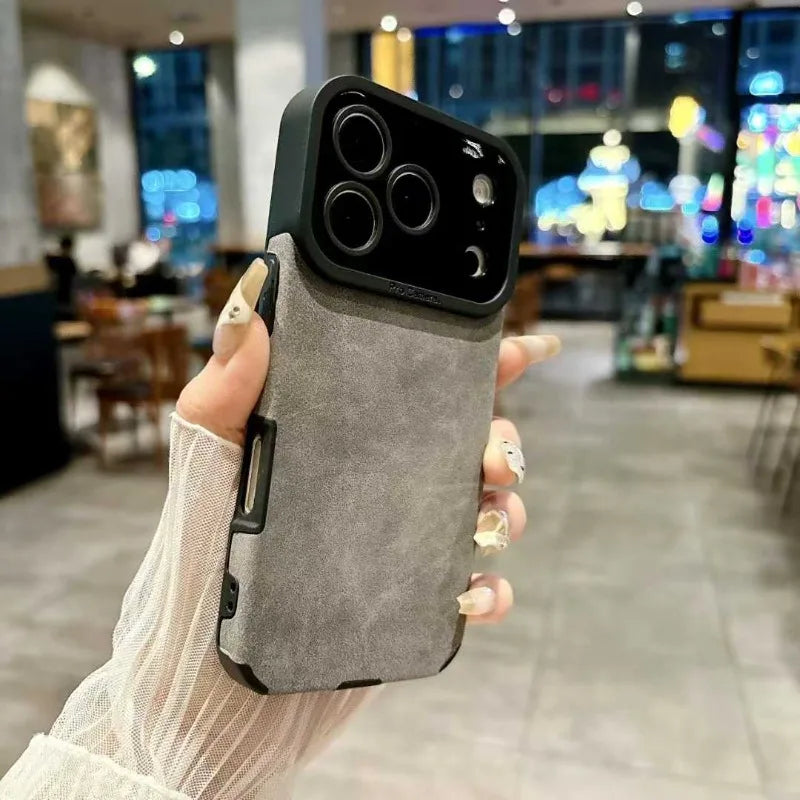Apple iPhone - Premium Matte Leather Silicone Case