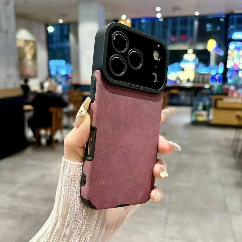 Apple iPhone - Premium Matte Leather Silicone Case