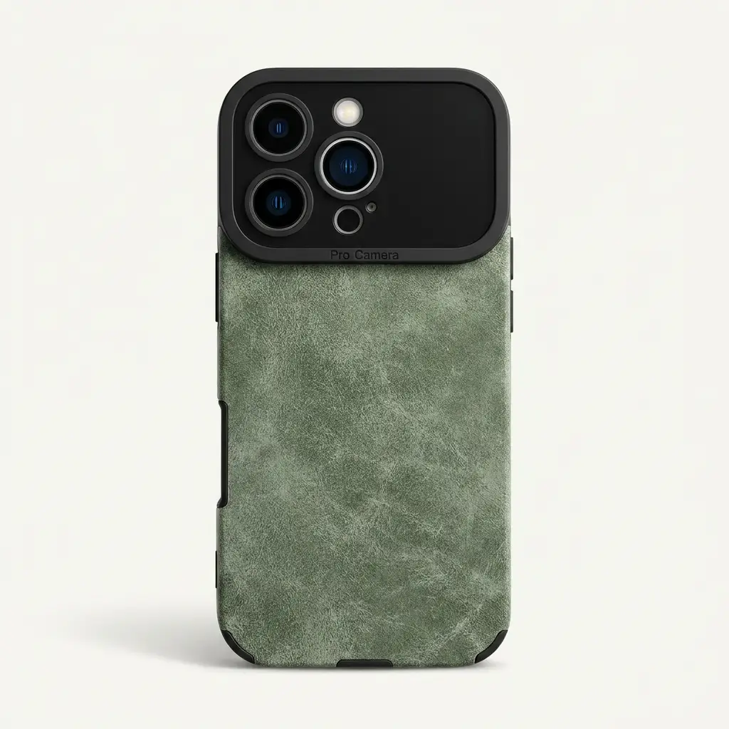 Apple iPhone - Premium Matte Leather Silicone Case by Mobile Supplies Online