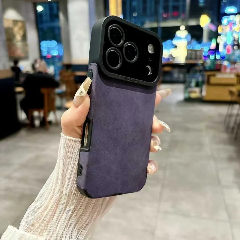 Apple iPhone - Premium Matte Leather Silicone Case