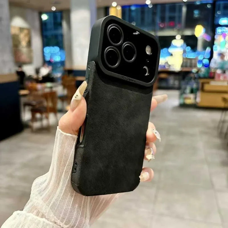 Apple iPhone - Premium Matte Leather Silicone Case