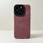 Apple iPhone - Premium Matte Leather Silicone Case by Mobile Supplies Online