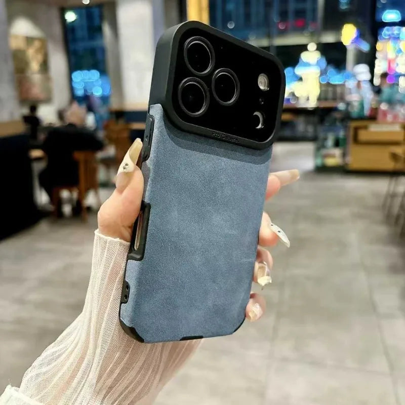Apple iPhone - Premium Matte Leather Silicone Case