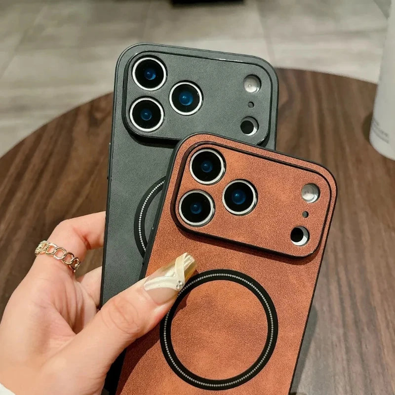 Apple iPhone - Retro Matte Leather MagSafe Case