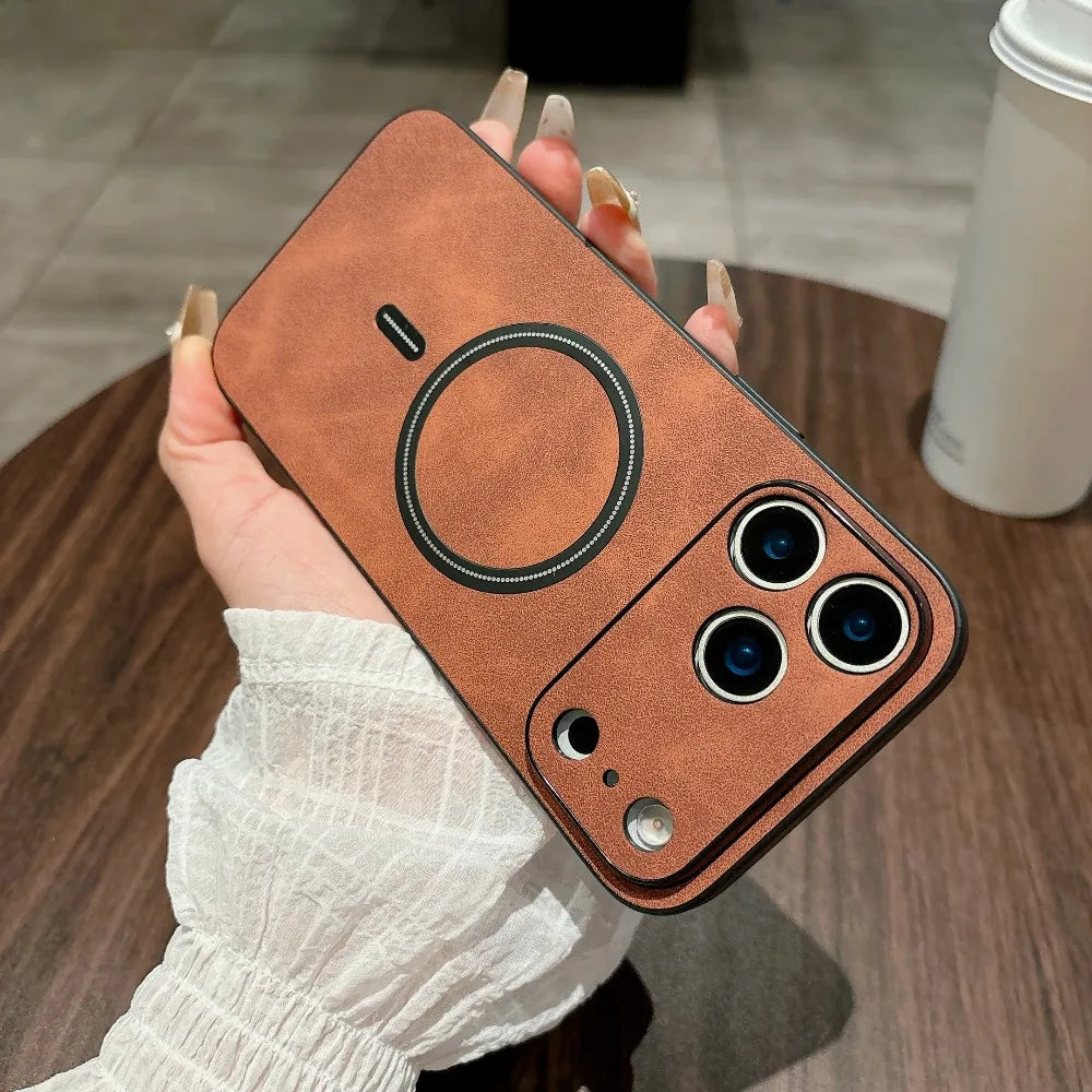 Apple iPhone - Retro Matte Leather MagSafe Case