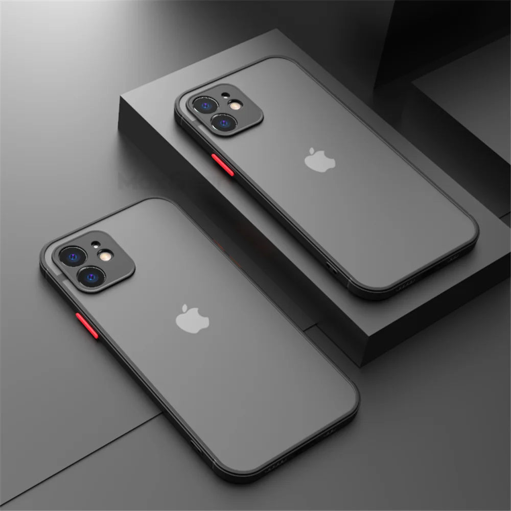 Apple iPhone - Semi Transparent Matte Finish Case with Logo