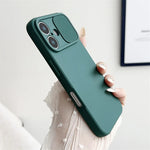 Apple iPhone - Soft Silicone Case With Sliding Lens Protector