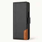 Samsung Galaxy Z Fold - Leather-Look Magnetic Flip Wallet Case by Mobile Supplies Online