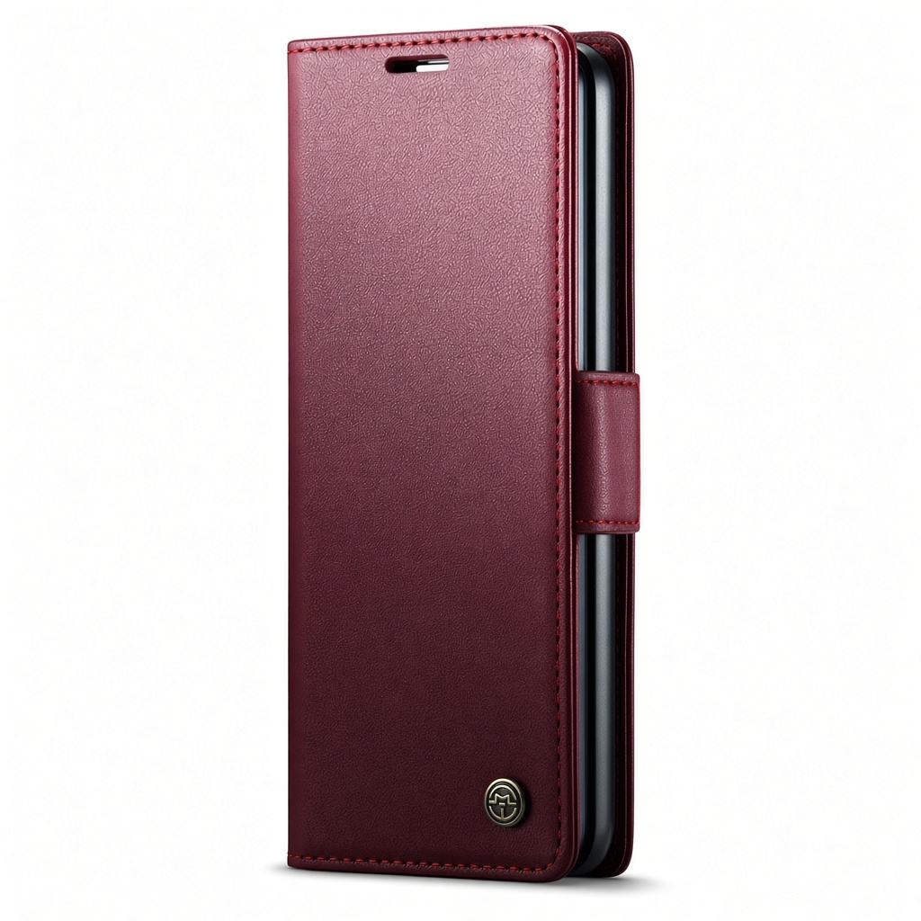 Samsung Galaxy Z Fold - Leather-Look Wallet Case with Card Holder by Mobile Supplies Online