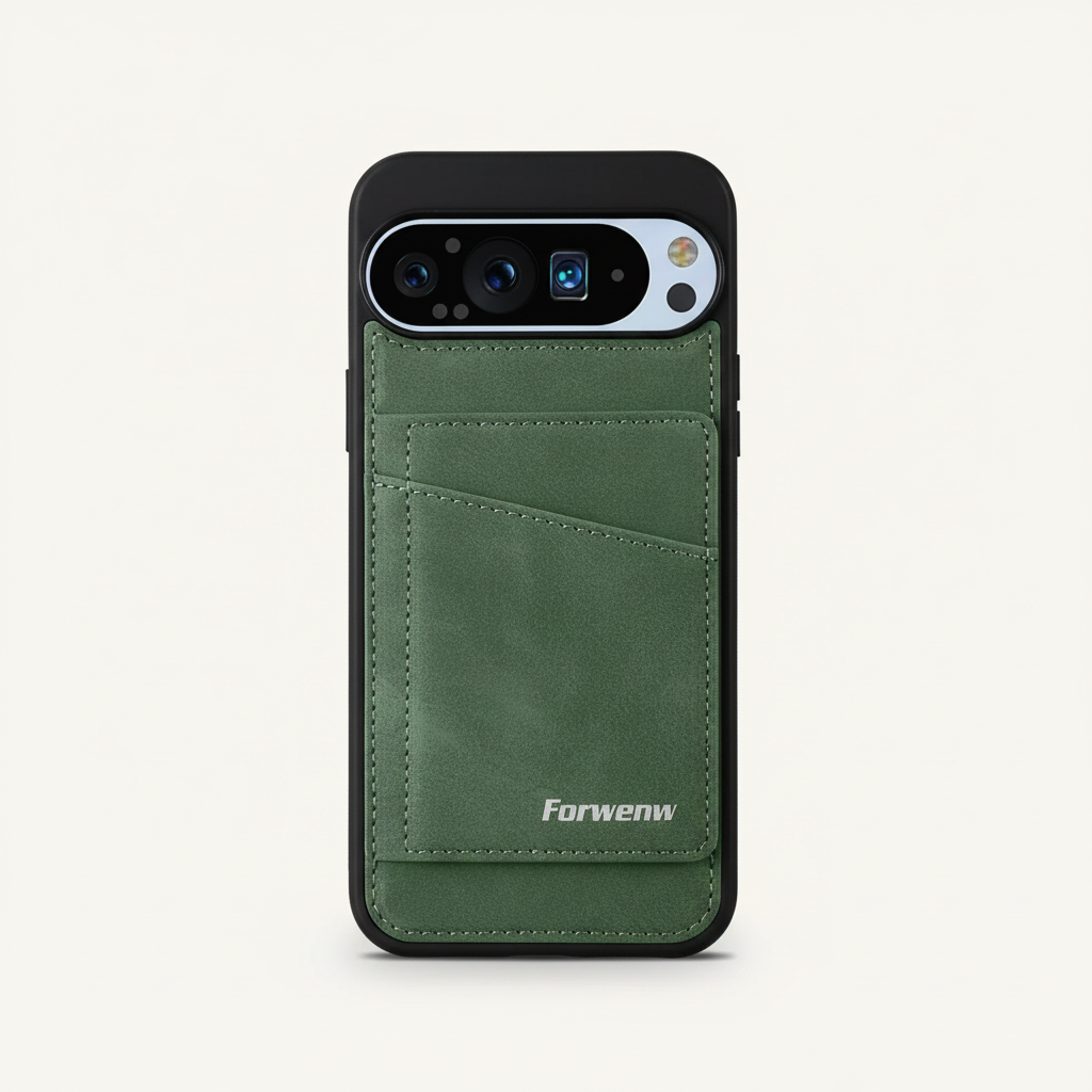 Google Pixel - Magnetic Leather-Look Wallet Case With Cards by Mobile Supplies Online