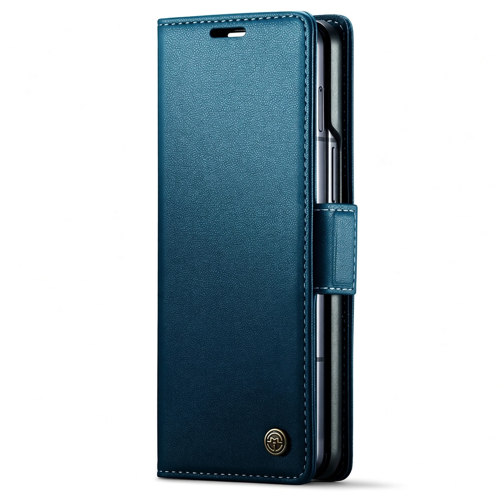 Samsung Galaxy Z Fold - Leather-Look Wallet Case with Card Holder by Mobile Supplies Online