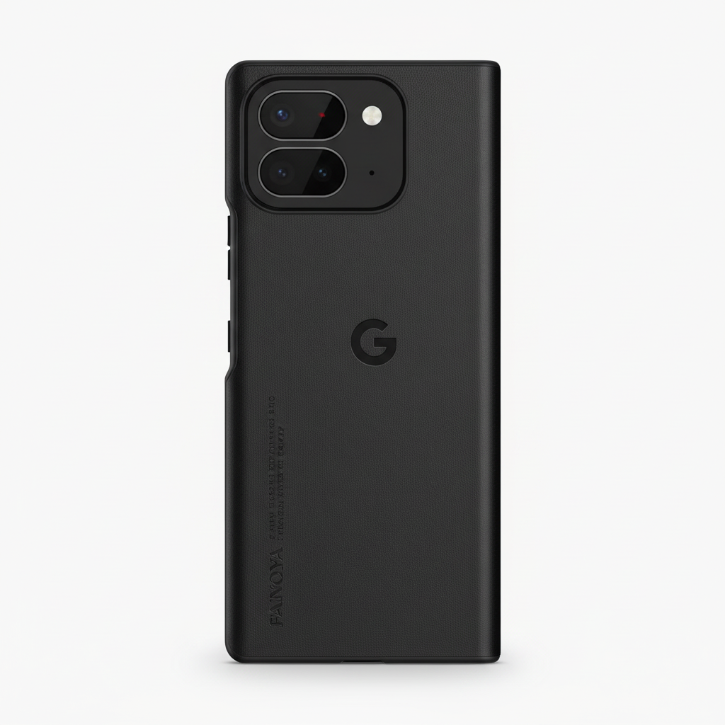 Google Pixel - Leather-Look Half-Wrapped Fold Phone Case by Mobile Supplies Online
