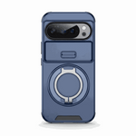 Google Pixel - Armor Case in blue with a rugged smooth shell, raised camera surround and built-in circular ring stand