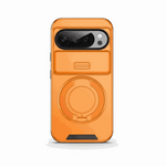 Google Pixel - Armor Case in orange with a rugged shell, raised camera surround, and circular MagSafe ring grip