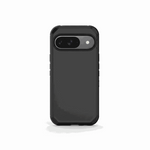Google Pixel rugged phone case in matte black with a smooth back, reinforced corners and a raised camera bezel
