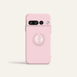 Google Pixel - Durable Liquid case in pale pink silicone with a smooth finish and raised circular G logo