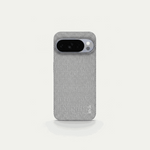Google Pixel - Luxury Fabric case in light gray woven fabric with a textured back and raised camera edge