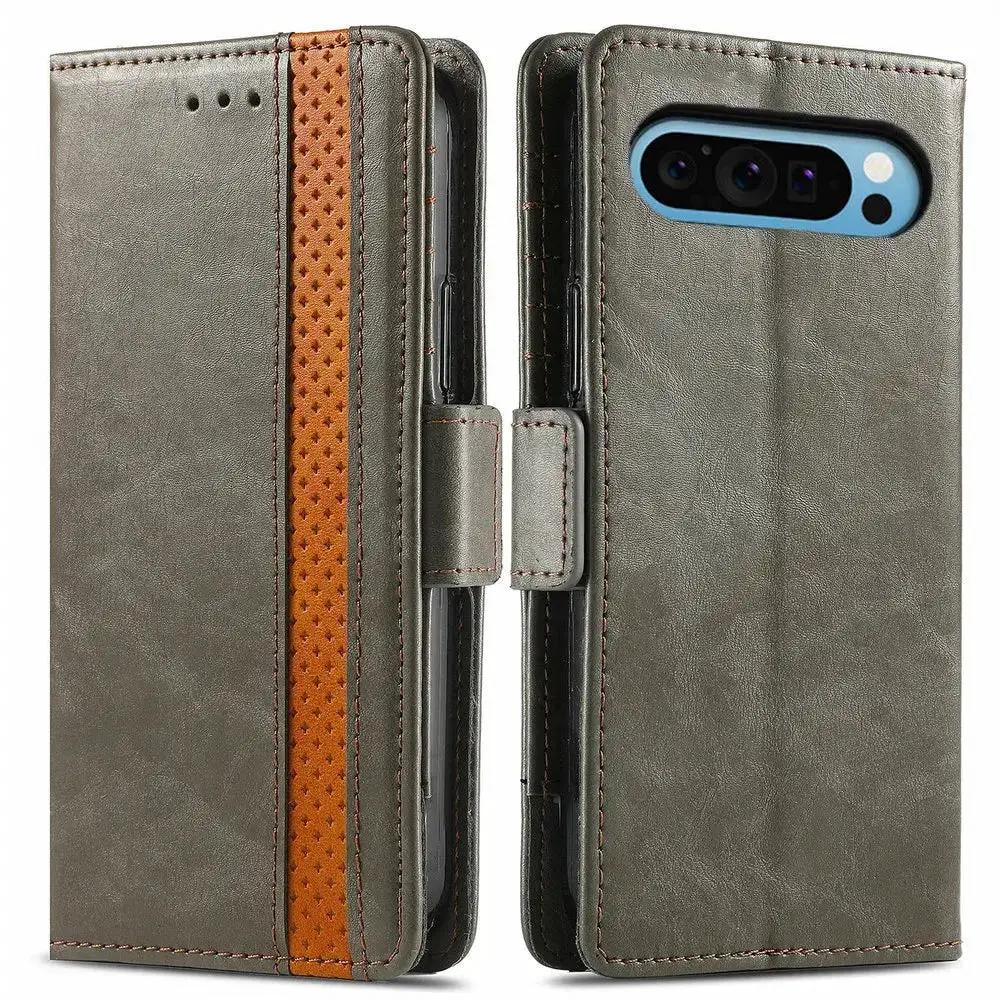 Google Pixel - Luxury Magnetic Leather Look Flip Wallet Case by Mobile Supplies Online