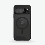 Google Pixel - Magnetic Phone Case in black matte finish with raised camera guard, circular magnetic charging ring and slim shape