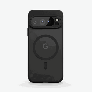 Google Pixel - Magnetic Phone Case in black matte finish with raised camera guard, circular magnetic charging ring and slim shape