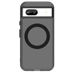 Phone case, Google Pixel - MagSafe black and clear with a matte back, circular magnetic ring and raised camera cutout