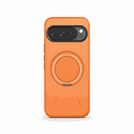 Phone case, Google Pixel - MagSafe Magnetic Ring, orange with a textured circular ring bracket and raised camera surround