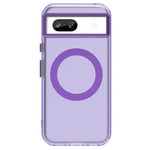 Google Pixel - MagSafe phone case in translucent lavender with a purple magnetic ring and raised camera cutout