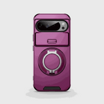 Google Pixel - Matte Finish phone case in magenta with a smooth surface, raised camera cover, and circular ring holder