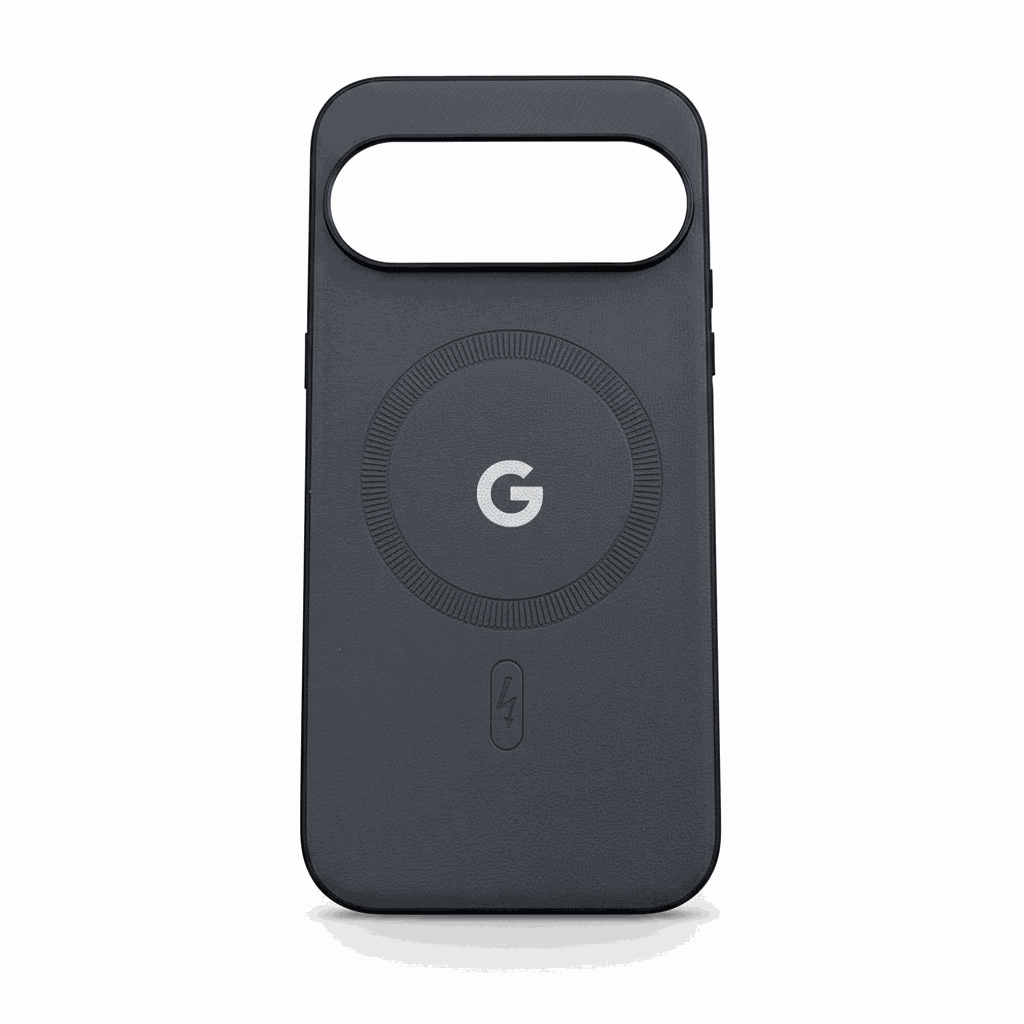 Google Pixel - Matte Plain Skin phone case in charcoal black with a smooth matte finish, magnetic ring and large camera cutout