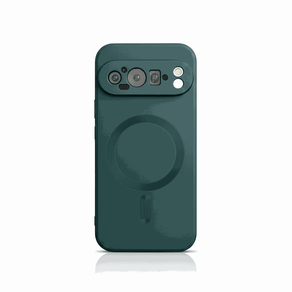 Google Pixel - Metallic Matte MagSafe Phone Case in dark teal with a smooth matte finish, raised camera rim and circular magnetic ring