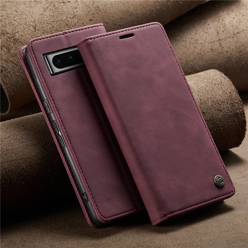 Google Pixel - Premium Vegan Leather Flip Wallet Case